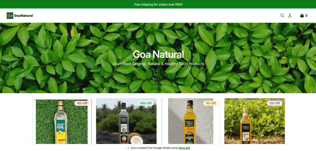 Goa Natural Organic Direct Store