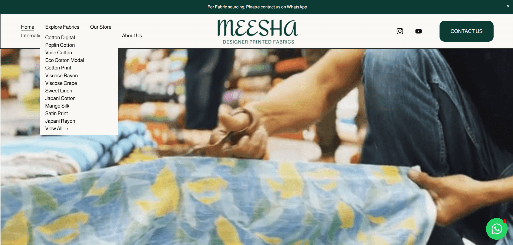 Meesha Fabrics B2B Textile Platform