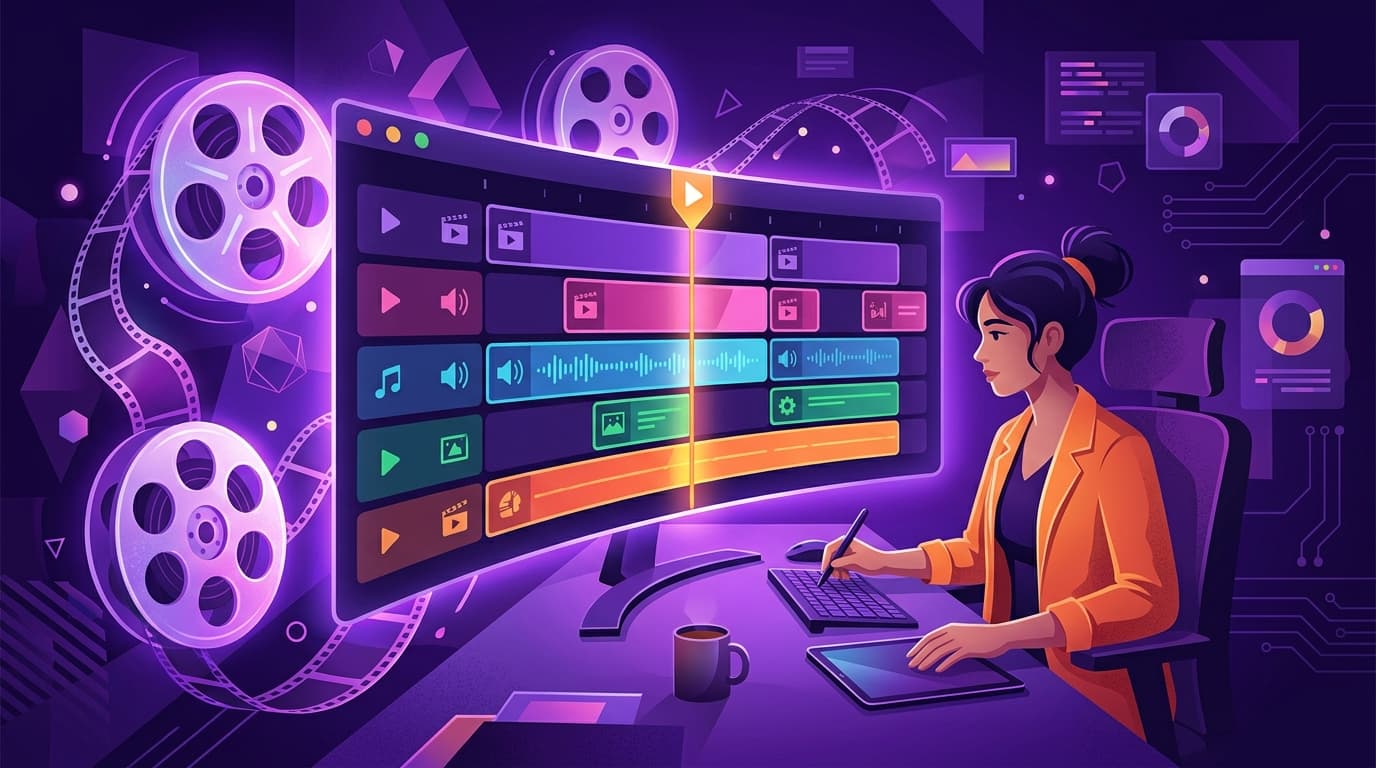 Video Editing & Post-Production Illustration